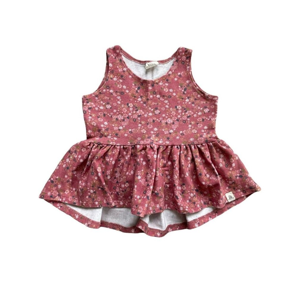 Lulu & Roo French Rose Floral Peplum Top